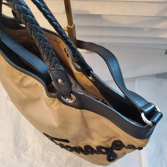 Salvatore Ferragamo Beige Nylon Top Handle Bag - Picture 10 of 16